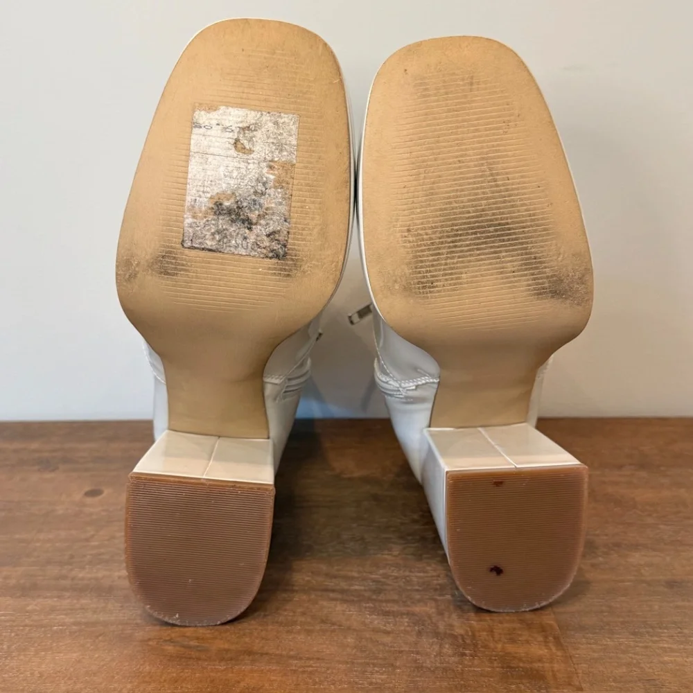 STEVE MADDEN Ever Platform Bootie in Bone Patent Leather Women's 7 - Picture 7 of 7